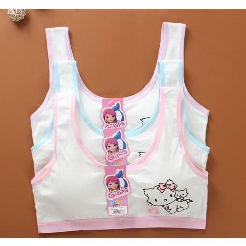Girl bra development period student vest style child small sling style belt single layer no steel ring