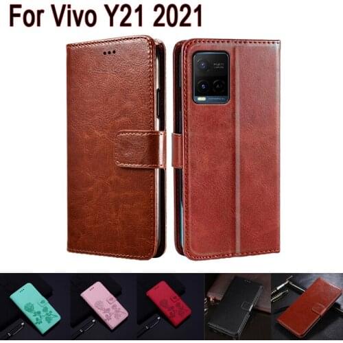 Funda Etui Cover For Vivo Y21 2021 Case Phone Protective Shell Book For Vivo V2111 Y 21 Flip Wallet Leather Stand Hoesje Case