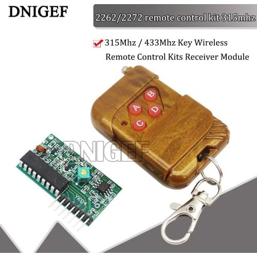 DNIGEF 1set IC 2262/2272 4 Channel 315Mhz / 433Mhz Key Wireless Remote Control Kits Receiver Module