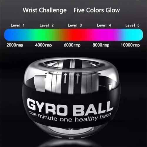 ITSMART LED Self-starting Wrist Ball Gyro Powerball Gyroscope With Counter Arm Hand Muscle Force Trainer Fitness Equipment