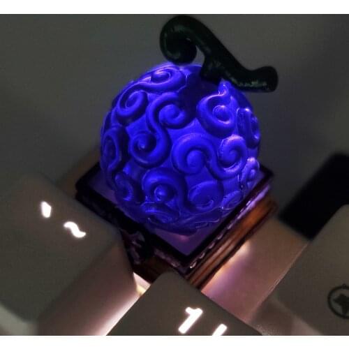 Handmade Purple Devil Fruits Anime keycaps For cherry mx mechanical keyboard Resin Keycap personality replacement part