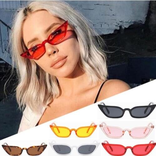 Selling Vintage Cateye Sunglasses Women Retro Small Cat Eye Sun Glasses Brand Designer Colorful Eyewear for Ladies Oculos De Sol