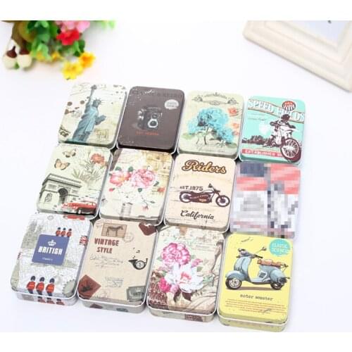 Mini Tin Metal Box Sealed Jar Packing Cigarettes tobacco Jewelry Candy Box Small Storage Cans Coin Earrings Headphones Gift Box