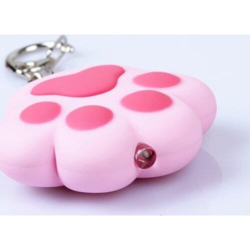 Cartoon Cute Keychain Cat Paw Feet Key Chain Sound Light LED Flashlight Key Ring Holder Figure Pendant Chaveiros Llaveros Gift