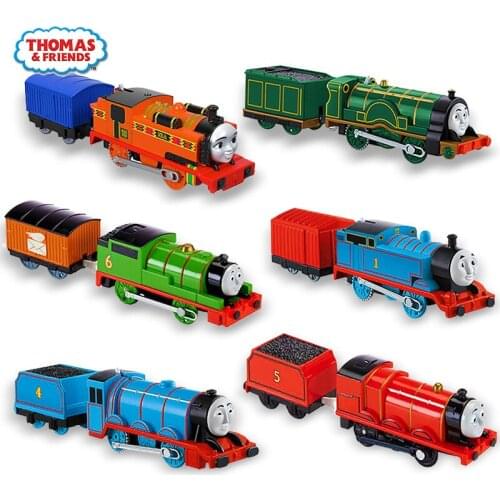 Original Electric Thomas and Friends 1:43 Diecast Track Master Trains Motor Metal Model Car Battery Material Kids Toy Brinquedo