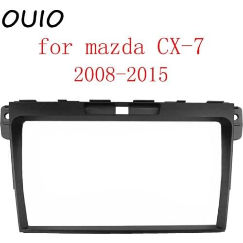 OUIO 9 inch car dashboard Double Din DVD frame decoration kit dashboard panel suitable for mazda CX-7 2008-2015 frame