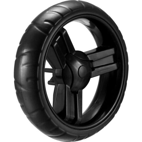 Uxcell Plastic Swivel Pulley Wheel 130mm/5.1inch Dia Single Wheel 6mm Mounting Hole Dia Black