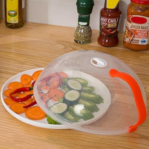 Transparent Microwave Cover with Rotatable Vent and Anti-scalding Handle High Temperature Resistance Kitchen Tool ALI88