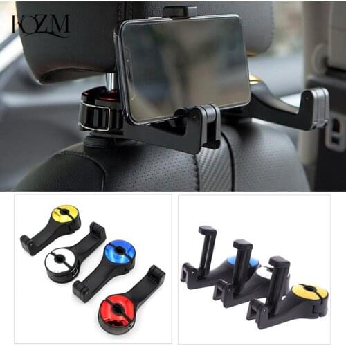 Adjustable Car Headrest Hooks Car Phone Holder Fastener Seat Back Hanger Clips