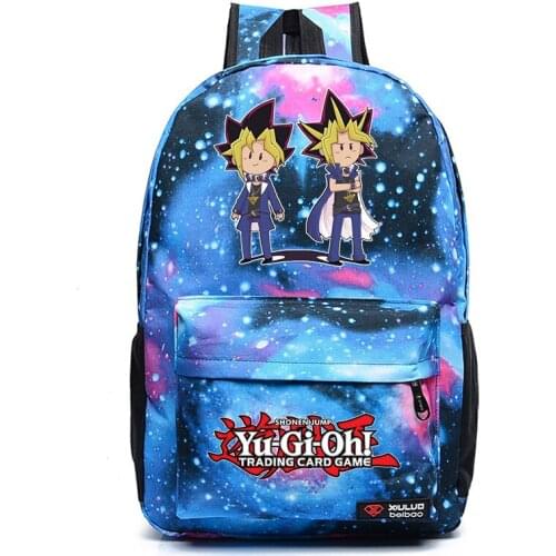 Anime Duel Monsters Backpack Canvas Packsack Teenger Travel Schoolbag Casual High Quality Unisex Student Laptop Bag