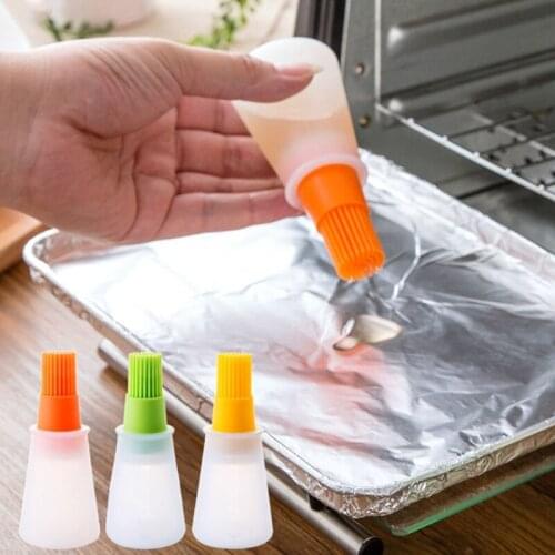Barbecue Brush High Temperature Oil Brush Food Grade Silicone Baking Barbecue Oil Bottle Brush Kitchen Gadgets Cooking BBQ Tools