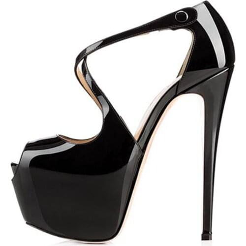 SHOFOO shoes.Beautiful fashion ladys sandals, leather fabric, about 14.5 cm high heel sandals, women sandals. SIZE:34-45