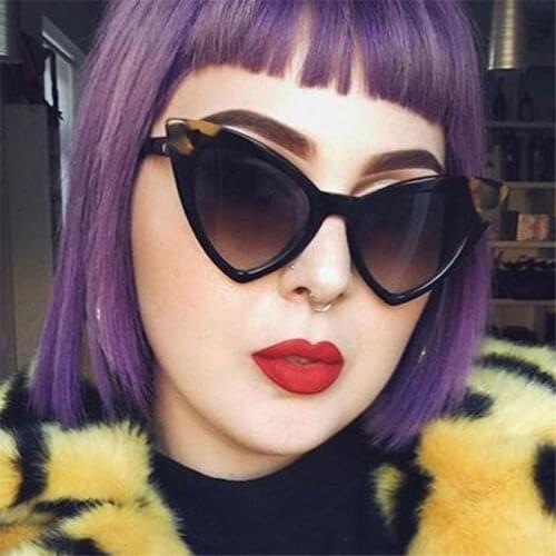 Cat Eye Women Sunglasses Fashion Luxury Brand Designer Lady Female Black Points Sun Glasses For Women Oculos De Sol