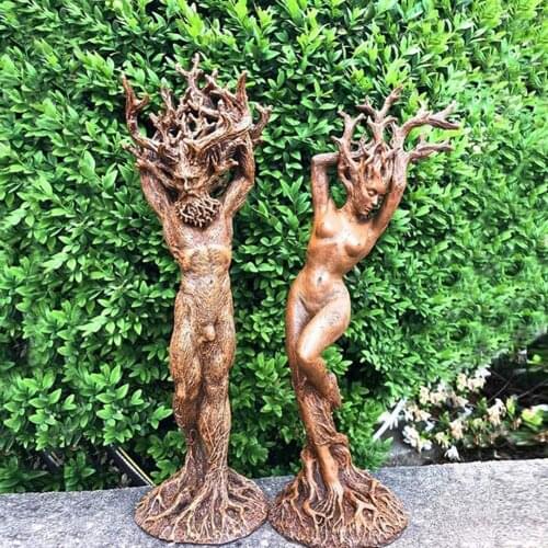 Forest Goddess Statue Resin Crafts Living Room Office Tree God Sculpture Garden Balcony Handicraft Figurine Decoration