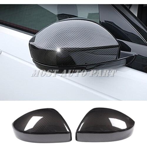 Carbon Fiber Style Rearview Mirror Trim Cover For Jaguar F-Pace X761 2016-2019 Car accesories interior Car decoration