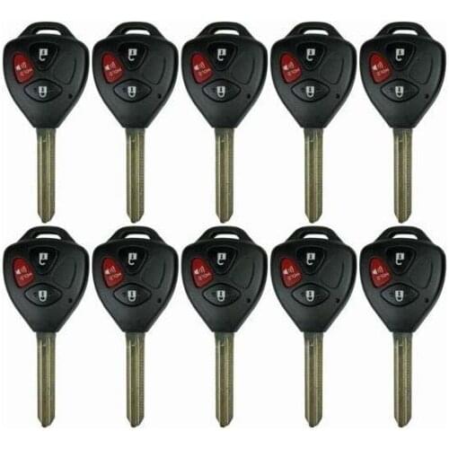 KEYECU Replacement Remote Key Shell Case 3 Button for Toyota Avalon Yaris Camry Matrix Scion TC XB Uncut TOY43 Blade