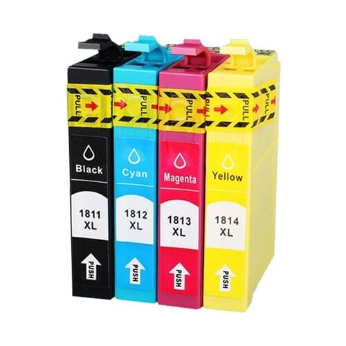 2020 new 4pcs T1811 T1812 T1813 T1814 For Epson Ink Cartridges 1811 Expression Home XP-312 XP-315 XP-102 XP-202 XP-205 XP-301