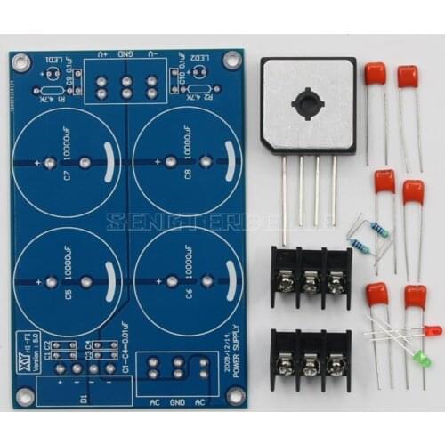 35A HiFi Dual Power Supply Rectifier Filter Board Kit For Home Audio Amplifier
