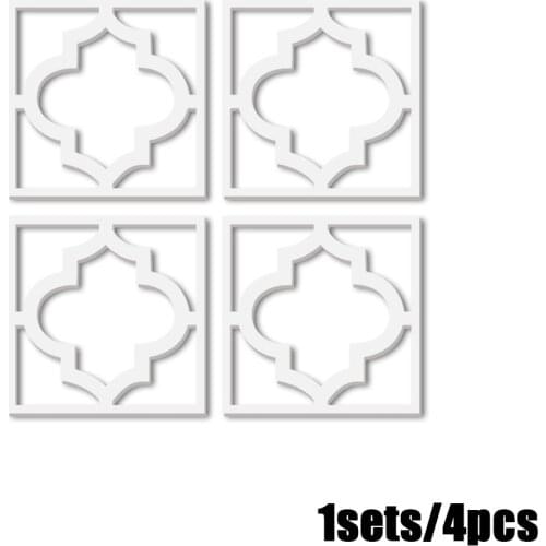 4Pcs 20*20CM PS Board Mirror Wall Stickers Bedroom Decal DIY Home Art Decor Home Decoration New Arrival Fast Shipping