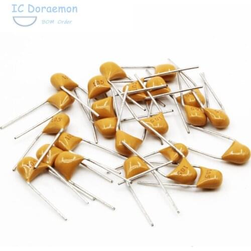 50pcs 10NF 100NF 470NF 1UF 10UF 50v P=5.08mm Capacitors MLCC 20% MONOLITHIC CAPACITOR 104 103 474 105 106