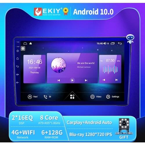 EKIY Blu-ray IPS DSP 6+128G For Nissan Navara D40 2004-2010 Android 10 Car Radio Multimedia Video Player Navigation GPS no 2 Din