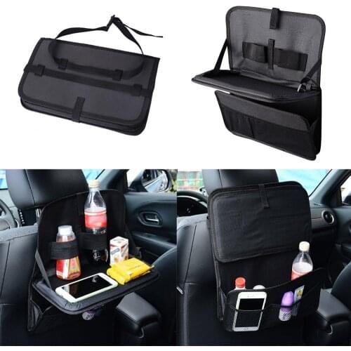 Car Seat Back Holder Seatback Storage with Foldable Table Tray Car Storage Bag Organizer for Kids Toys Storage