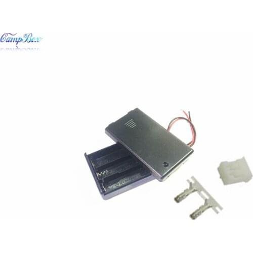 50Pcs 3xAAA Battery Case Holder Socket Wire Junction Boxes With Wires, Switch&Cover, PH2.0 Header and Crimps