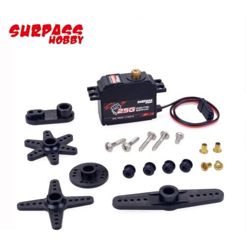 Surpass Hobby S0025M 25T 4.8-6.0V 3KG Metal Gear Digital Servo For 1/12 1/14 RC Car Aircraft Boat Off-road Buggy Robot Toy