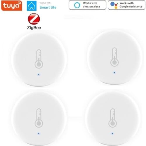 Tuya Smartlife APP ZigBee Temperature And Humidity Sensor Work With ZigBee Hub Via Alexa Google Home Smart Home