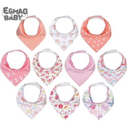 Baby Bandana Drool Bibs Unisex 10 Pcs Bibs Set for Drooling & Teething 100% Organic Cotton Newborn Absorbent Hypoallergenic Bibs