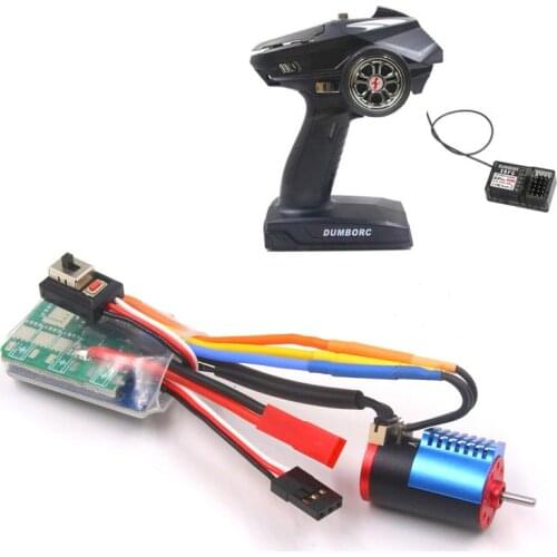 Leopard 1625 4300KV Sensored Brushless Inrunner Motor with 45A Sensored ESC Combo with Remote Controller for RC 1/24 1/28 car