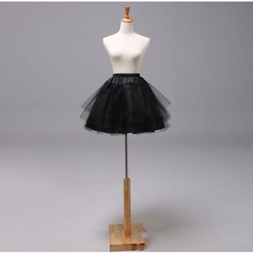 Cosplay Maid Wear Lolita Pettiskirt Short no Hoops Petticoat Girls Ballet Skirt Petticoats