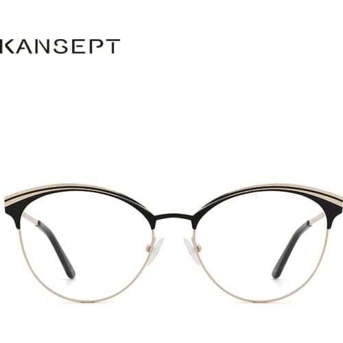 KANSEPT Metal Eyewear Frame Round Vintage Stylish Myopia Spectacle Frames High Quality Glasses Frame For Women#KL8425