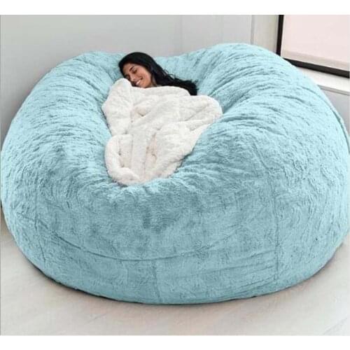 Microsuede Foam Giant Bean Bag Lazy Sofa Cover Memory Living Room No-Filling 180X90CM