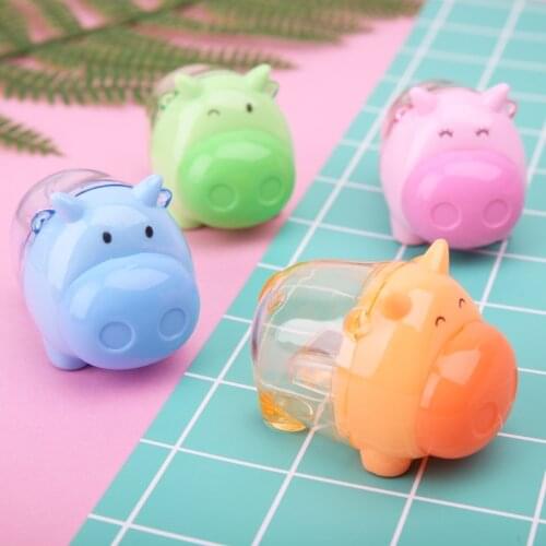 Mini Cute Cartoon Pig Pencil Sharpener School Student Stationery Kids Gift Hot