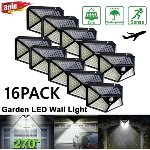 Powerful Outdoor Solar Light For Garden Decoration Garden LED Solar Lamp Powered Waterproof PIR Motion Sensor Street Light