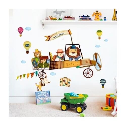 Cartoon Kids Bedroom Wall Stickers Kindergarten Classroom Background Wall Paper Self-adhesive Home Accessories Wall Decor Mural