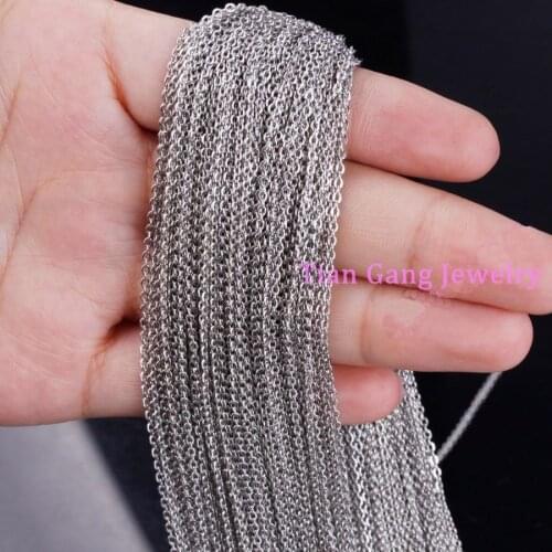 Wholesale Jewelry 5/10/20 Meter Silver Color 1.5/2/2.4/3mm Fashion 316L Stainless Steel Tone Cross Chain In Bulk Factory