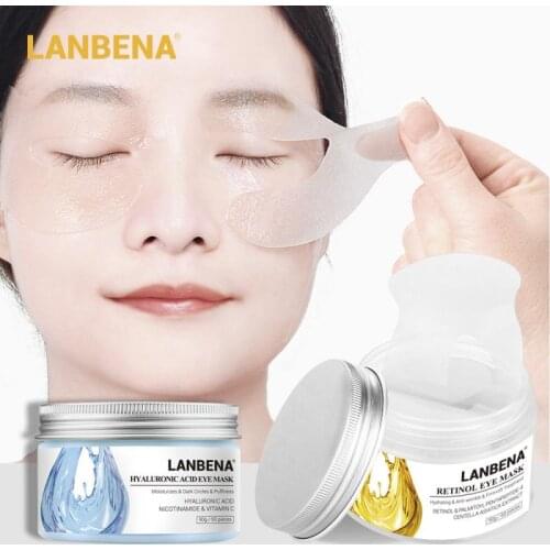 50PCS Eye Masks Hyaluronic Acid Moisturizing Eye Patches Serum Anti-Aging Anti-Puffiness Dark Circle Firming Eyes Skin TSLM1