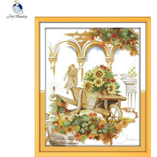 Holiday is coming,Counted Printed on Fabric Cross Stitch kits, Embroidery Needlework Sets, Home Decoration Accessories