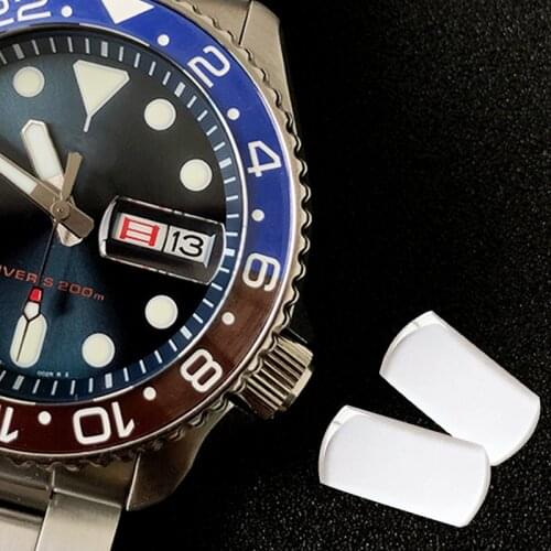 Double calendar 10*5mm mineral glass Date window MOD For Seiko CITIZEN Watch crystals Rectangle watch accessories，1Pieces