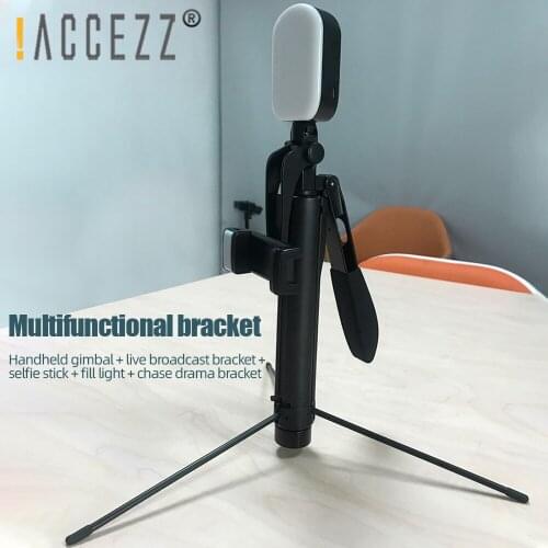!ACCEZZ Bluetooth Selfie Stick LED Ring Light With Tripod Button Foldable Remote Extendable Fill Light Stand For iphone LG Phone