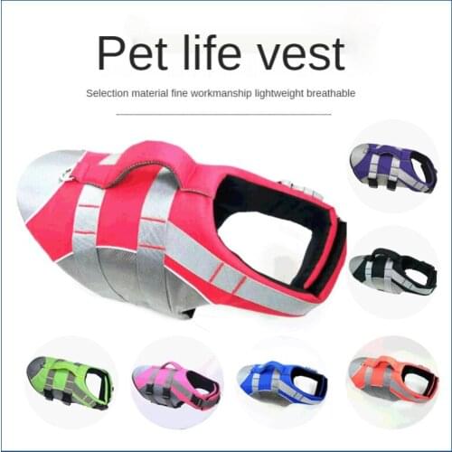 Pet life jacket,swimsuit,chest strap, traction rope, safety color protect life let dog like water world advanced Oxford cloth