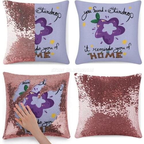 StarDrop Reminds You of Home Sequin Pillowcase Glitter Pillow Case for Sofa Decorative Party Stardew Valley Stardrop Star Drop V
