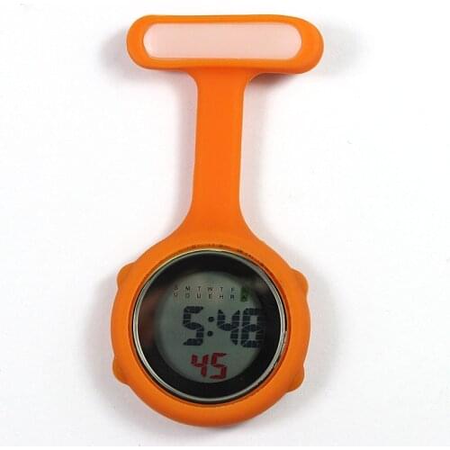 Digital Nurse Watch Fashion Silicone Medical Watches Lapel Doctor Brooch Pocket Watch LL@17