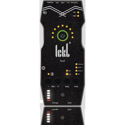 Ickb so8 Multifunction Stereo Portable Digital Sound Card Mobile Phone live Sound Card Android For Song K Live With Audio Cables