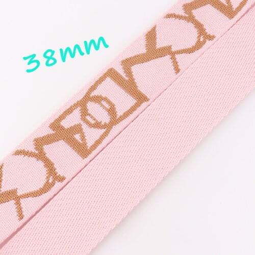 5 Yards Pink Cotton Webbing pattern sewing bag belt Strap Strapping Canvas Ribbon Polyester Cotton Webbing Strap 38MM