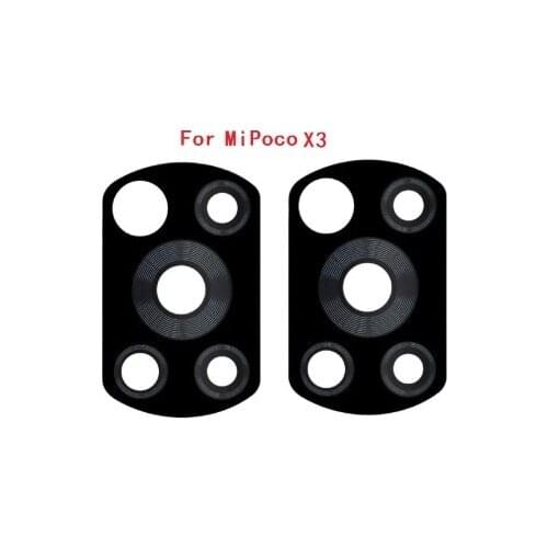 50Pcs /Lot , Rear Back Camera Glass Lens Cover For Xiaomi POCO X3 NFC Global Version Poco M3 Poco F3 5G With Adhesive Sticker