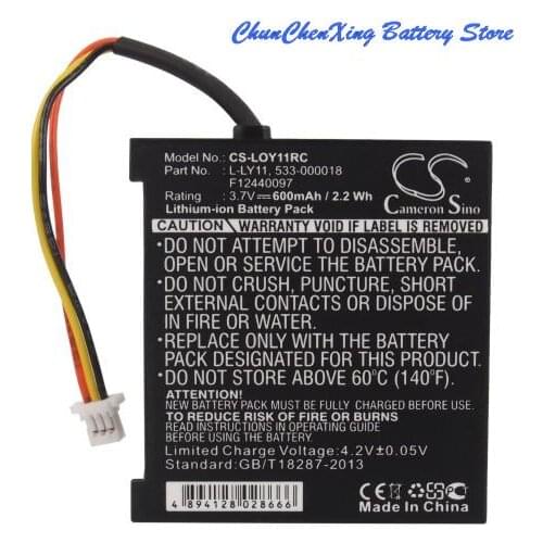 Cameron Sino 600mAh Battery 533-000018, F12440097, L-LY11 for Logitech G930, Gaming Headset G930, Headset G930, MX Revolution