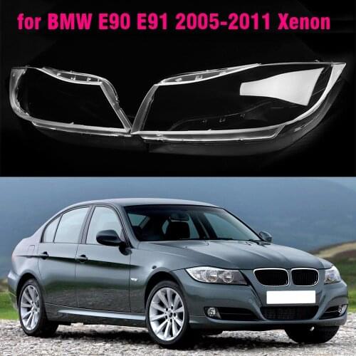 Car Front Headlight Lens Cover xenon For BMW E90 3 2005 2006 2007 2008 glass Auto Shell Headlamp Lampshade transparent